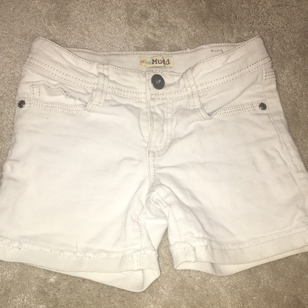White denim shorts